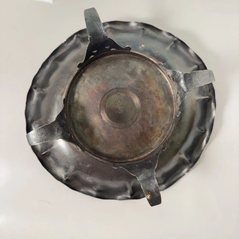 Silver pate James Tufts Tidbit Bowl Handled 1850 to 1890 Vintage True‎ Antique